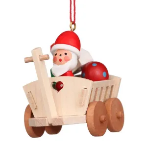 Alpine Santa in wagon - Christmas tree decoration (Pre-Order Item)