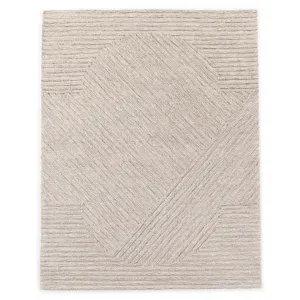 Heathered Natural Linear Outdoor Rug