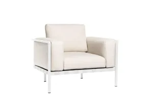 Natal Alu Sofa Armchair in White 20% Off