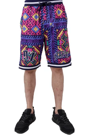 Purple Mesh Basketball Shorts by Staple Design