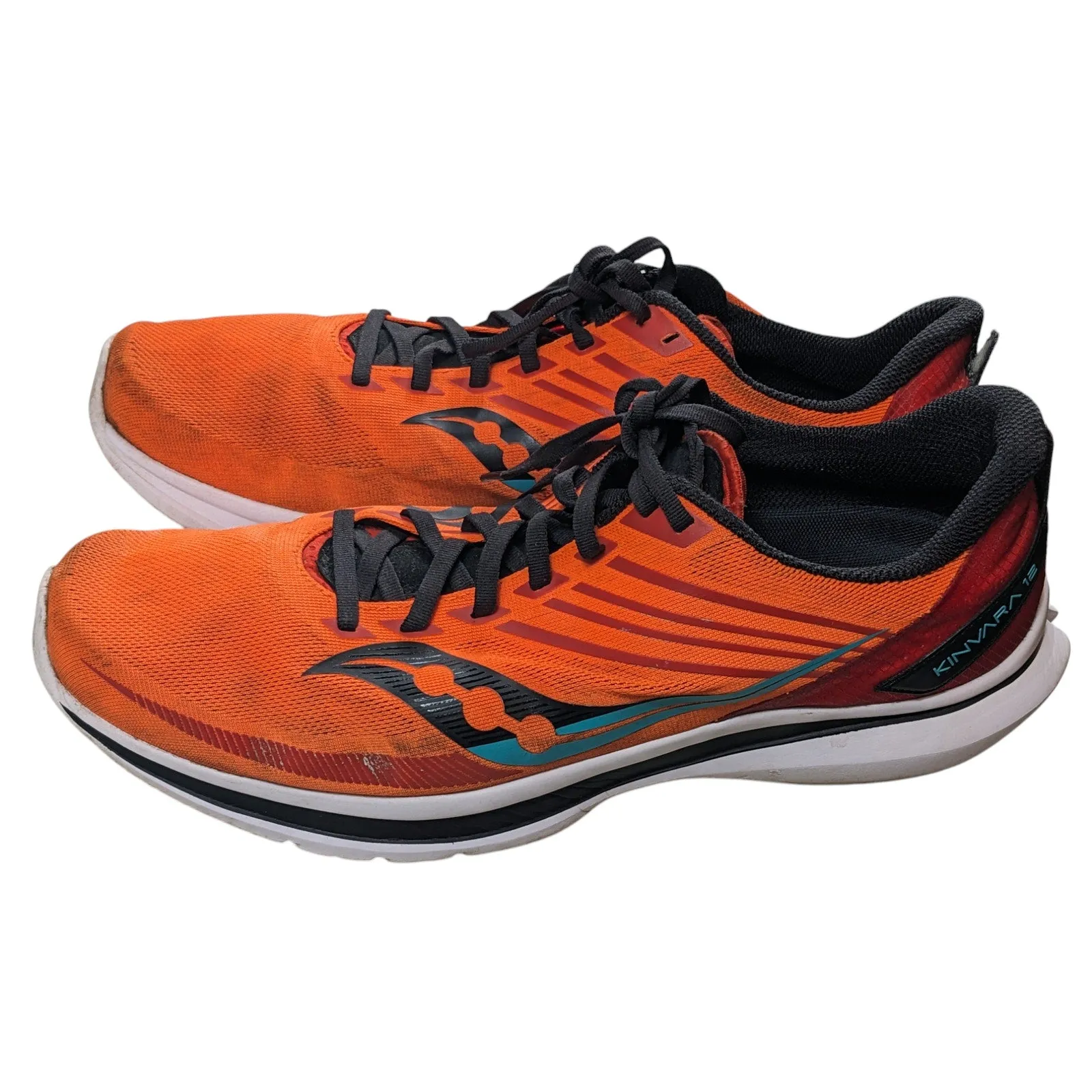 Saucony Kinvara 12 Running Shoes Mens 12 Orange Lightweight Performance Marathon