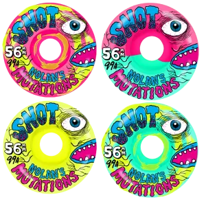 Snot Nolan Mutation Conical 99A 56mm Skateboard Wheels Multi Colored