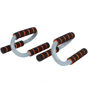 Strauss S Shape Push up Bar, Pair (Black/Orange)