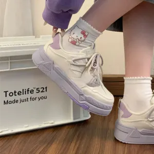 TAVIMART  -  Purple Platform Sports Shoes White Sneakers Women Casual Vintage Vulcanize Kawaii Korean Fashion Lolita Tennis Female